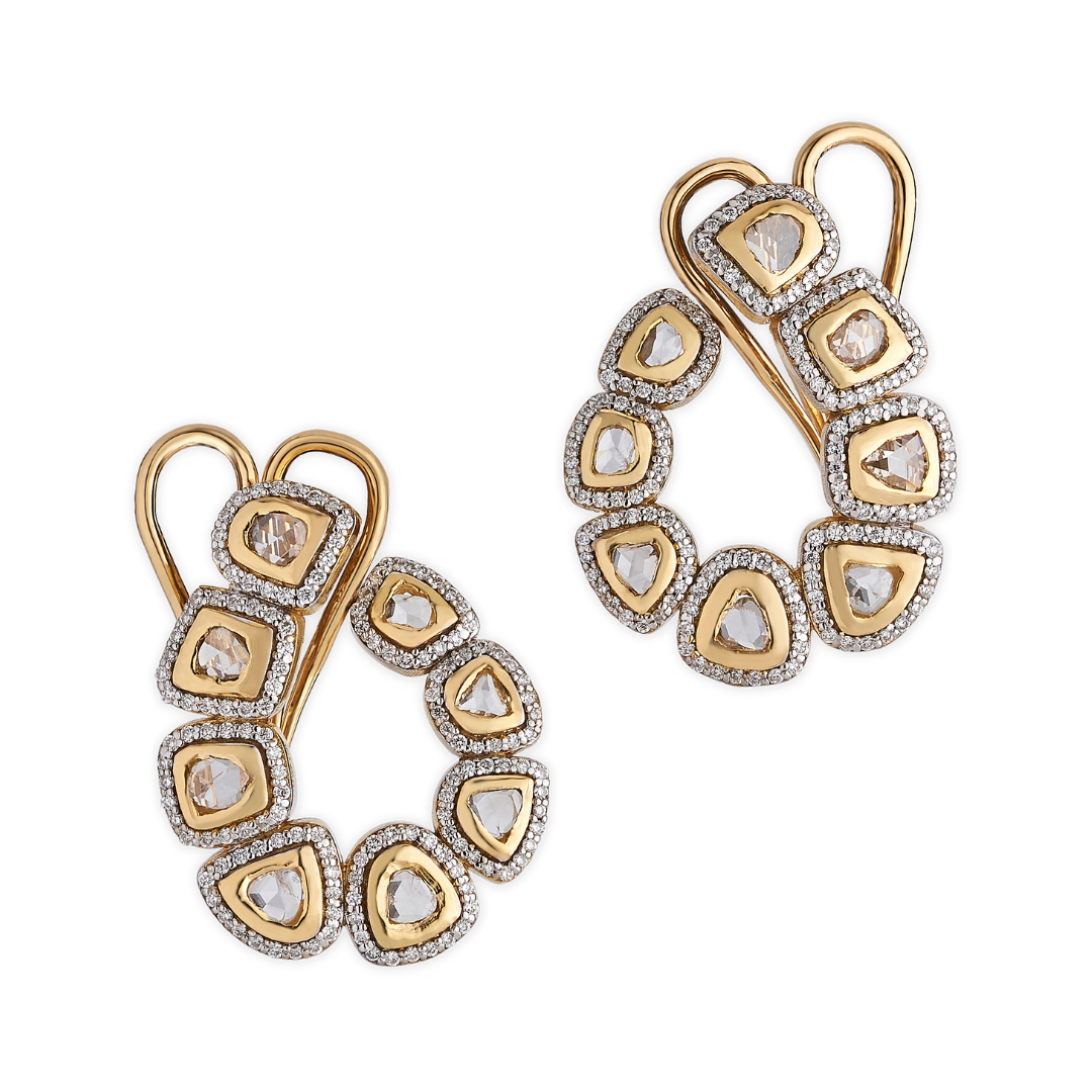 The Classic C-Style Rosecut Diamond Earrings