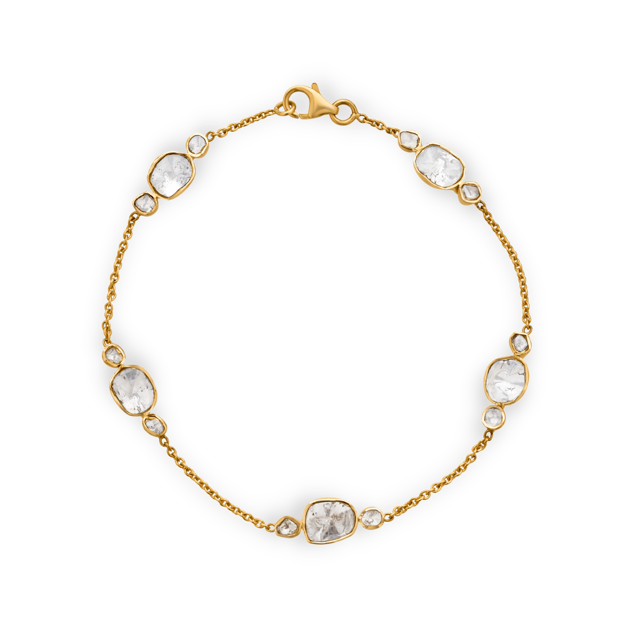 The classic five polki diamond bracelet with rounds