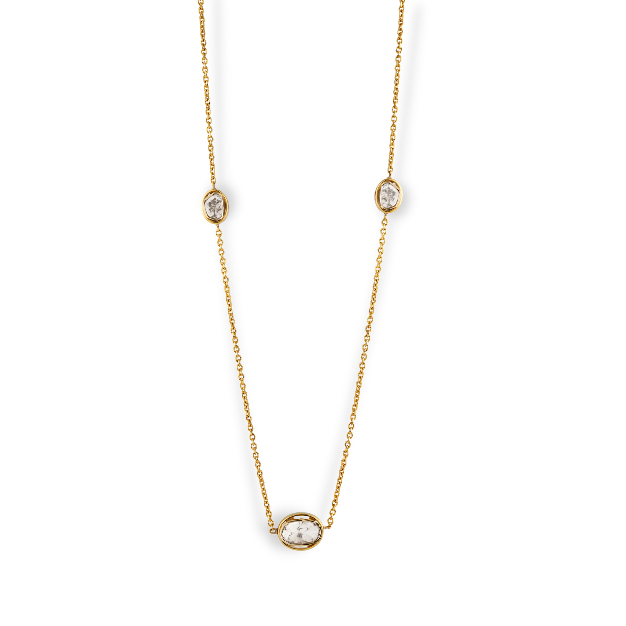 The 3 polki diamond necklace