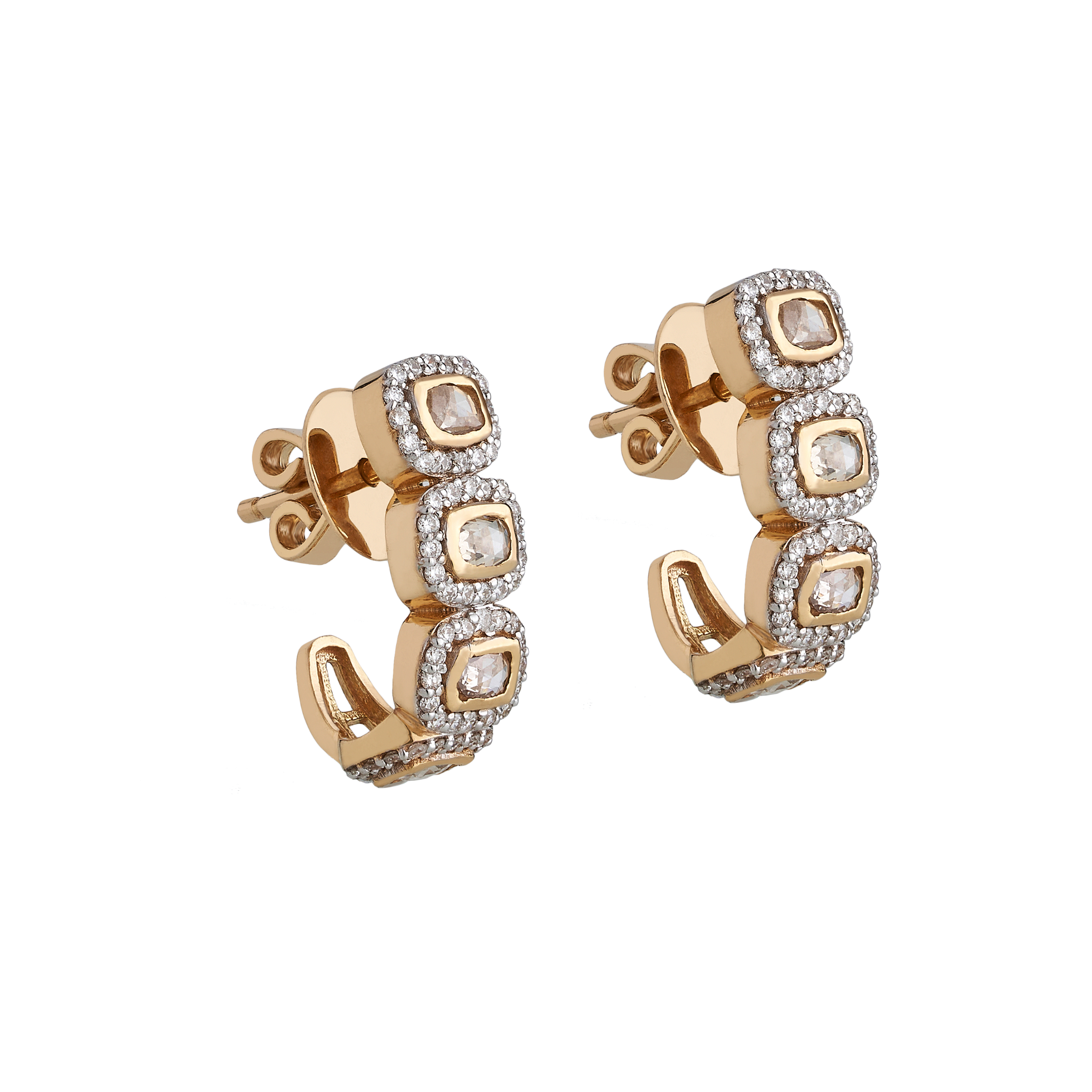 The Classic Rosecut Huggy Earrings