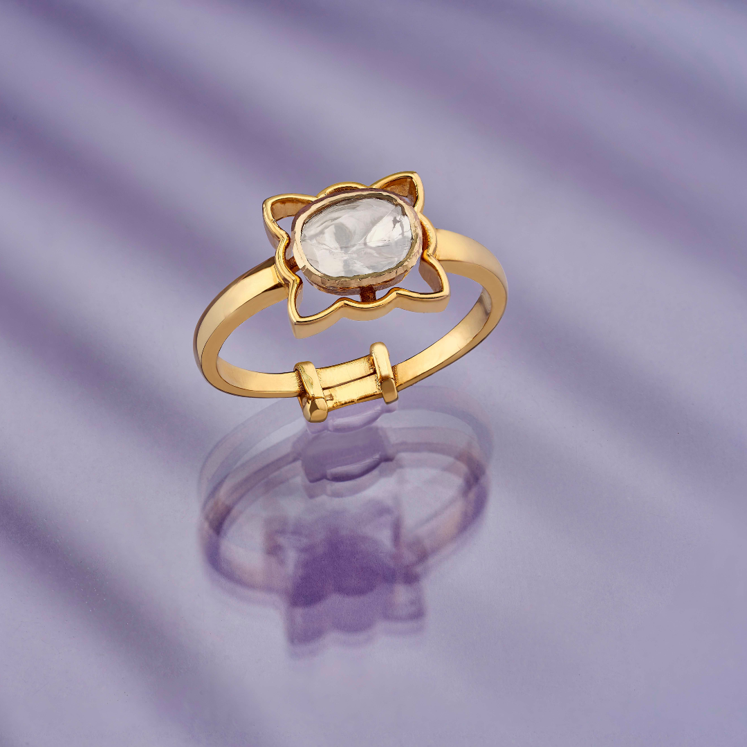 The large single polki ring