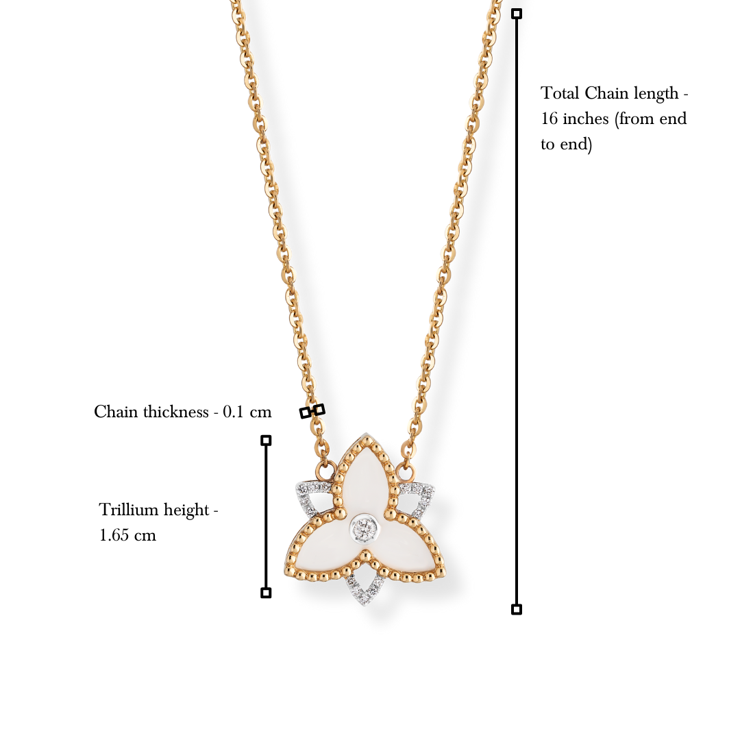 The modern trillium necklace