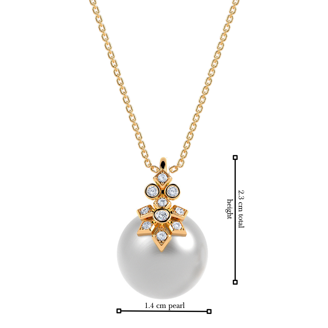 The Diamond Cascade Pearl Pendant