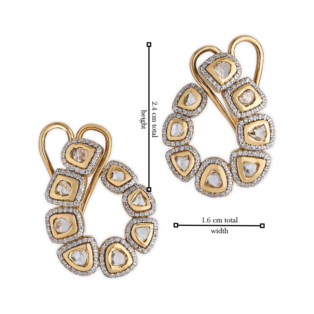 The Classic C-Style Rosecut Diamond Earrings