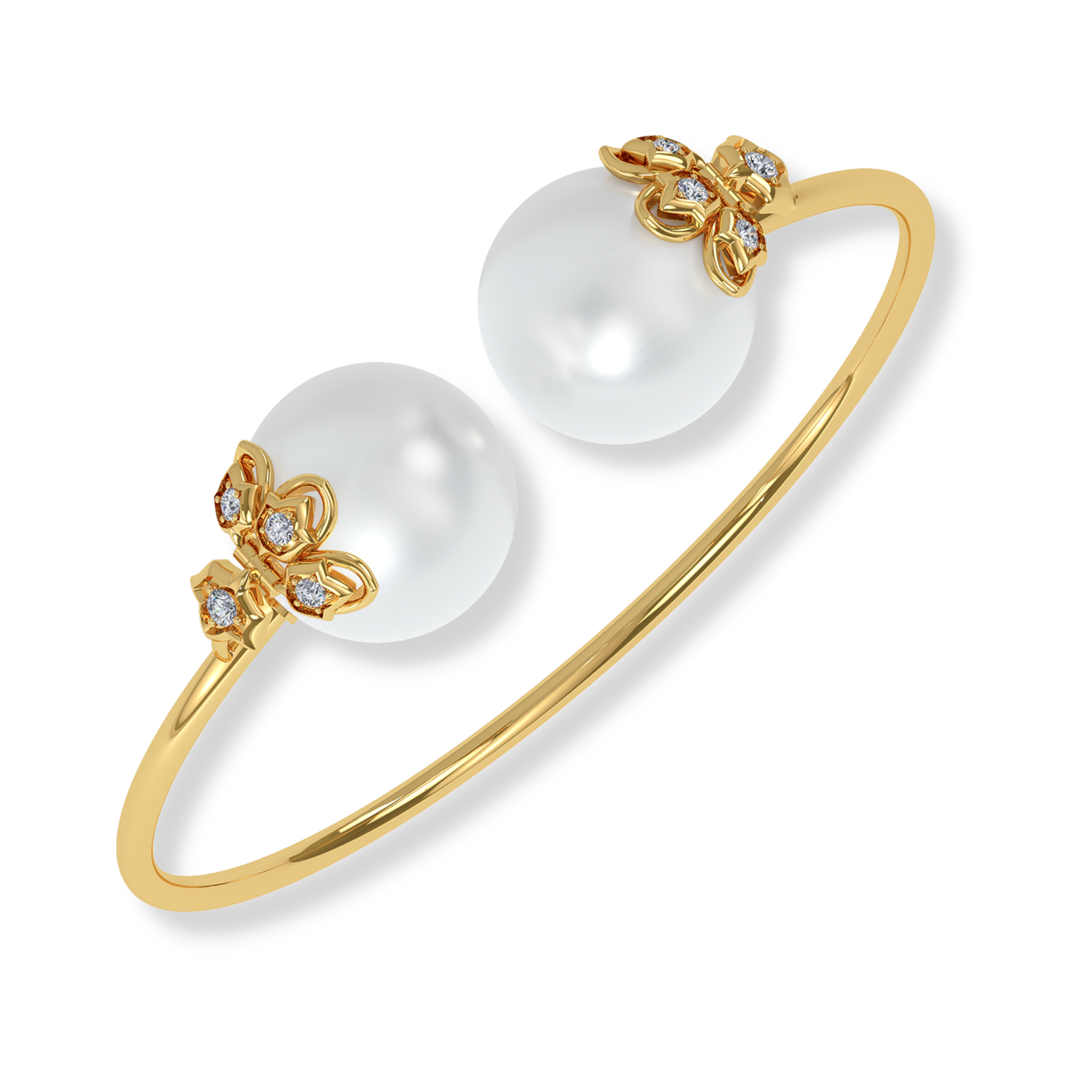 Buy quality Cream Flat Pearls Bangles JBG0058 in Hyderabad